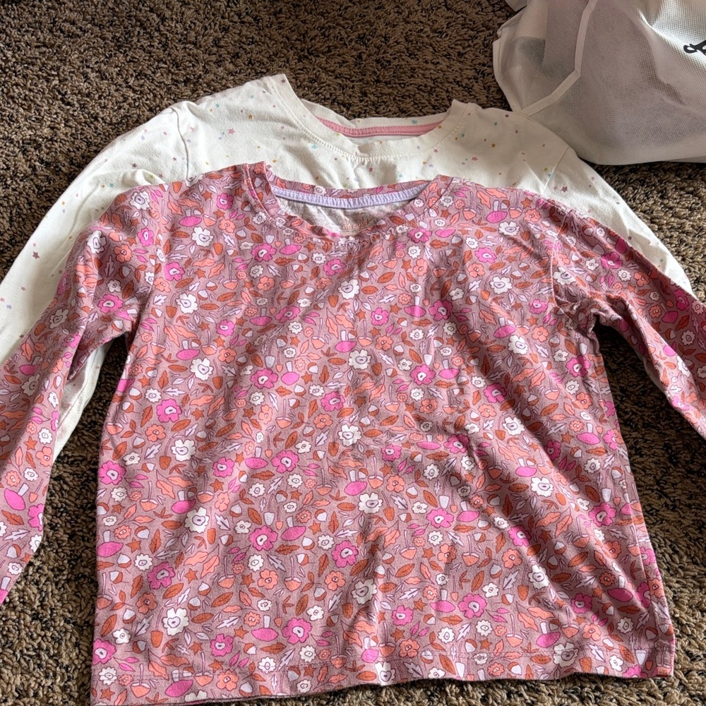 Cat & Jack Pink Floral Long Sleeve Shirt